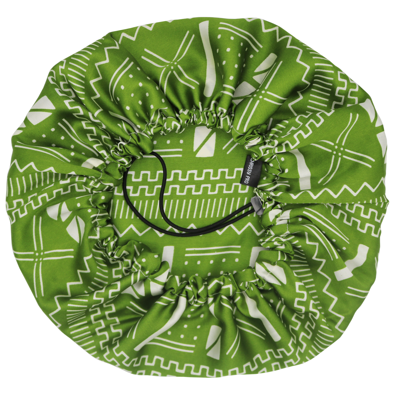 Bonnet en satin TOUCHER SOIE vert réversible et ajustable - STANDARD