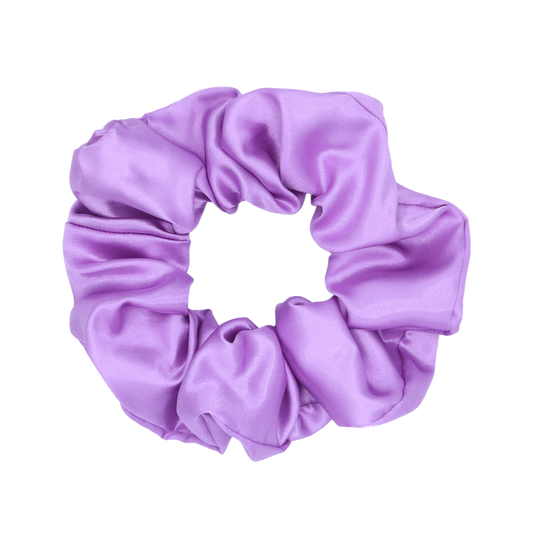 Chouchou en satin violet Jasmine - Scrunchie Taille M