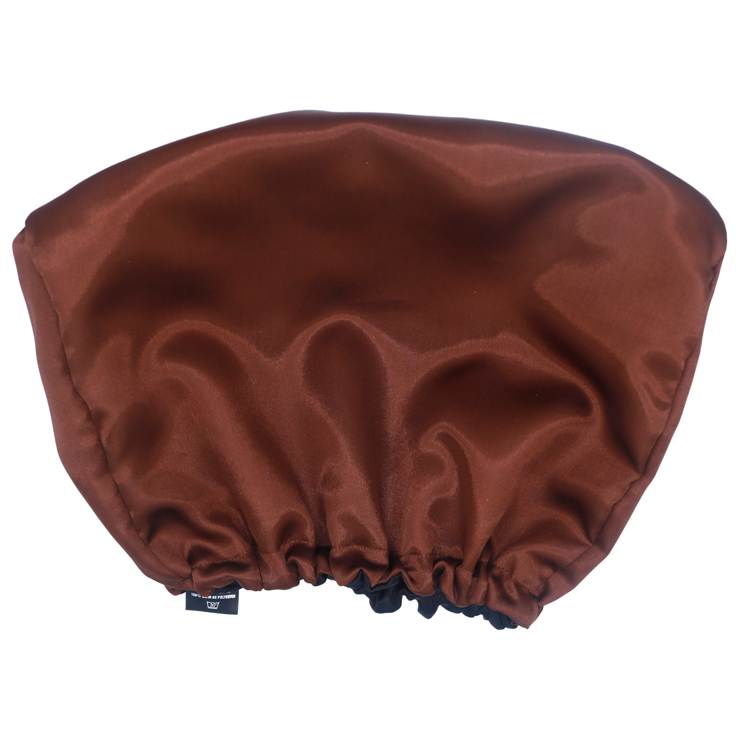 Housse d'appui-tête en satin réversible pour voiture Ebony noire/marron - Universelle (L.20 x l.30 x P.12 cm)
