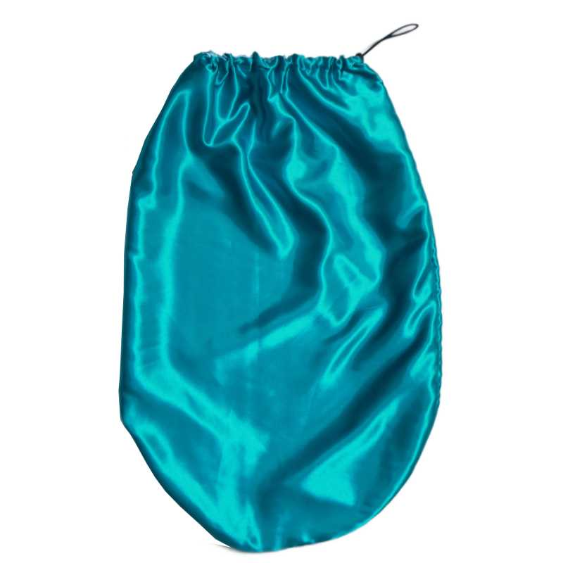 Long bonnet en satin RayPonce ajustable réversible bleu