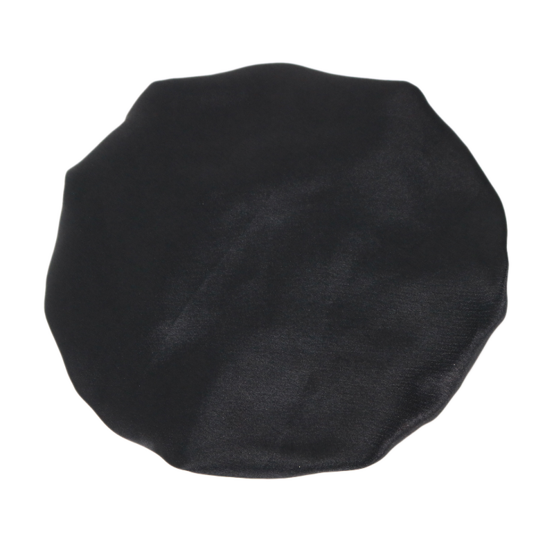 Bonnet en satin ENFANT Cerise ajustable réversible | Rouge et noir