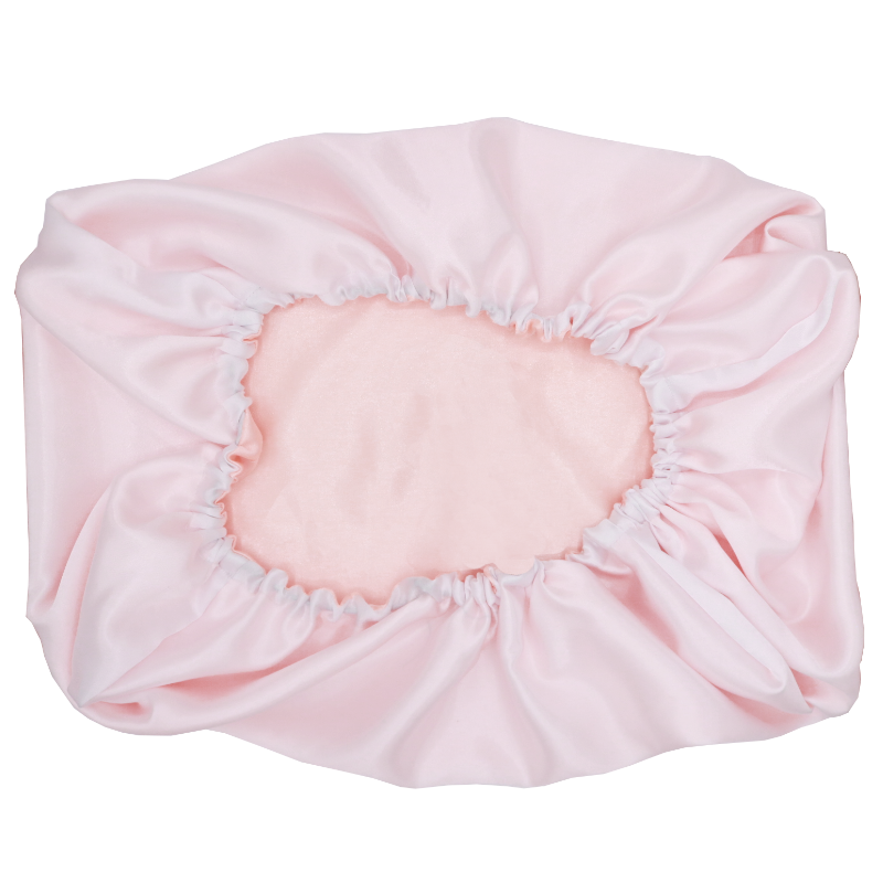 Taie d'oreiller en satin réversible blanc/saumon "Lovely" - Rectangle ou Carrée