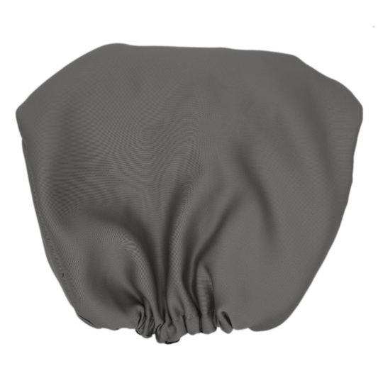 Housse d'appui-tête en satin réversible pour voiture noire/grise - Universelle (L.20 x l.30 x P.12 cm)