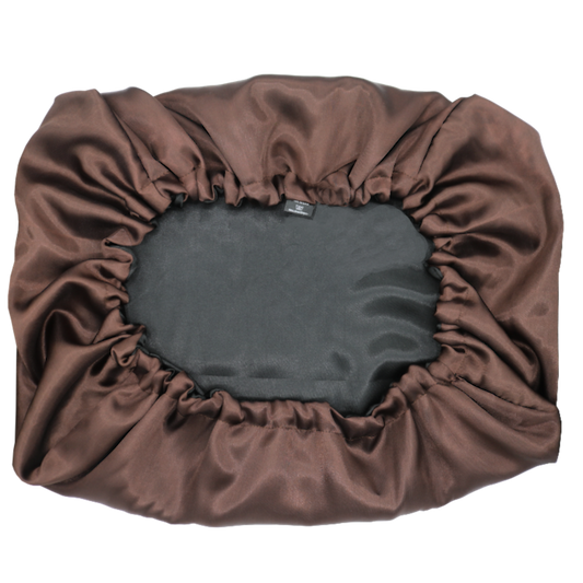 Pack de 2 Taies d'oreiller en satin réversibles marron/noir "Ebony" - Rectangle ou Carrée