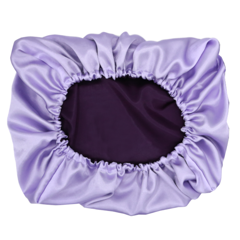Pack de 2 Taies d'oreiller en satin réversibles violet "Valentine" - Rectangle ou Carrée